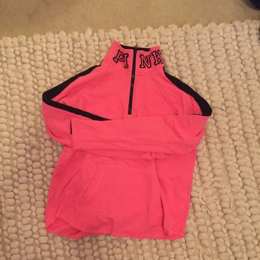 Pink quarter zip